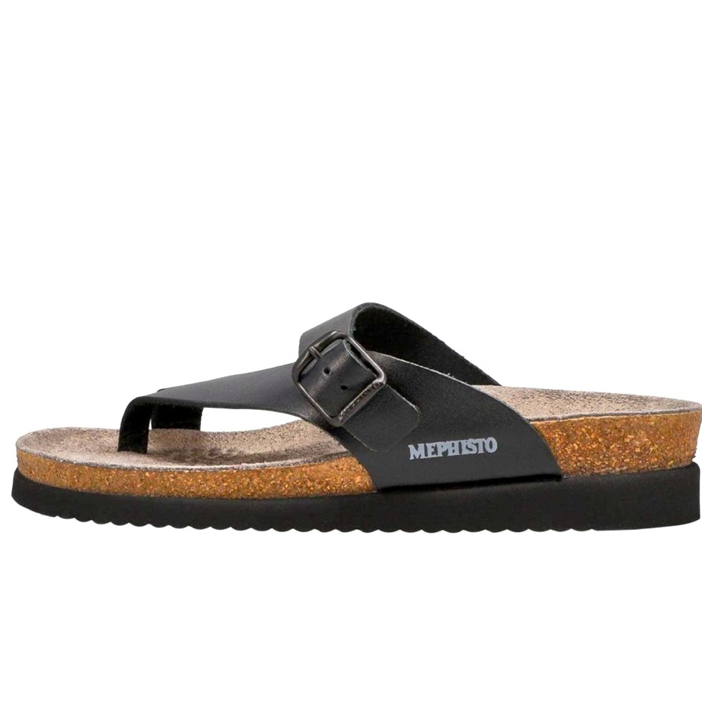 MEPHISTO Women's Helen Cork Footbed Toe Loop Sandal 38